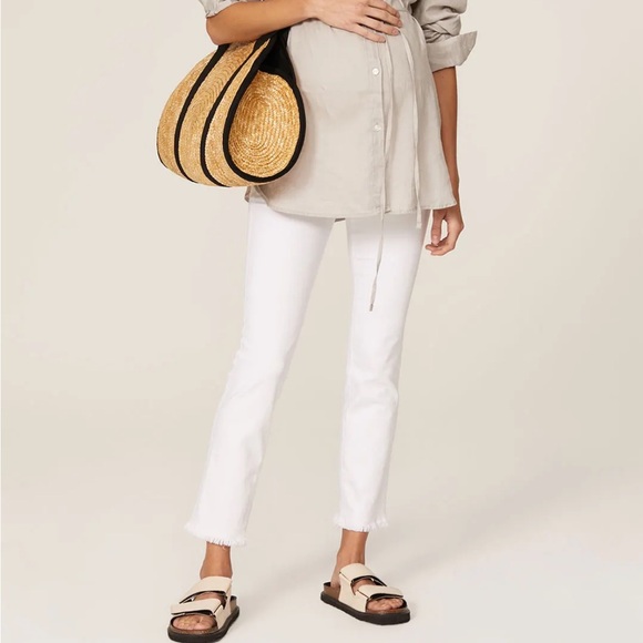 Joe's Jeans Women's Lara Straight Leg Maternity Jeans - White - Picture 1 of 9